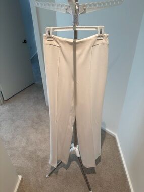 Zara Ivory Wide-Leg Dress Pants